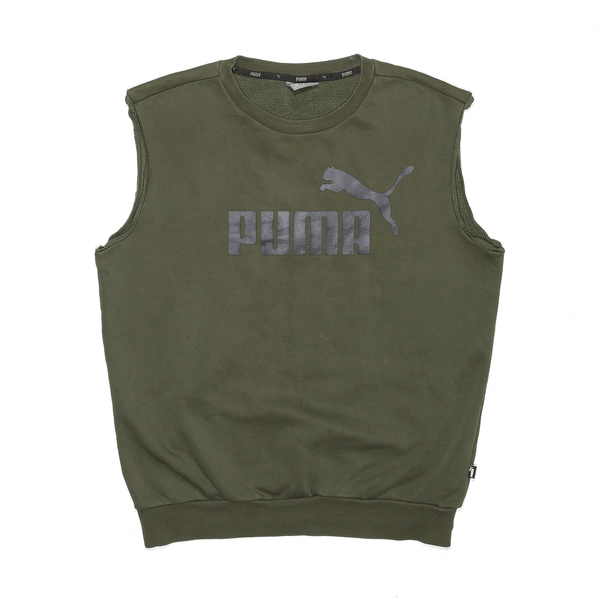 PUMA Sports Sleeveless Green Sweatshirt Mens S