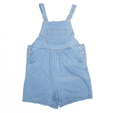 LINDSAY STEVENS Shorts Blue 90s Straight Denim Dungarees Womens L W36 L6