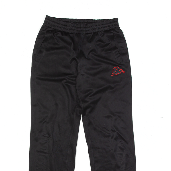 KAPPA Track Pants Black Straight Mens S W26 L28