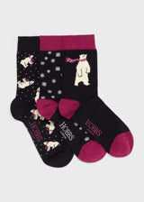 Polar Bear Sock Set 0221/1434/055000 Navy-Violet