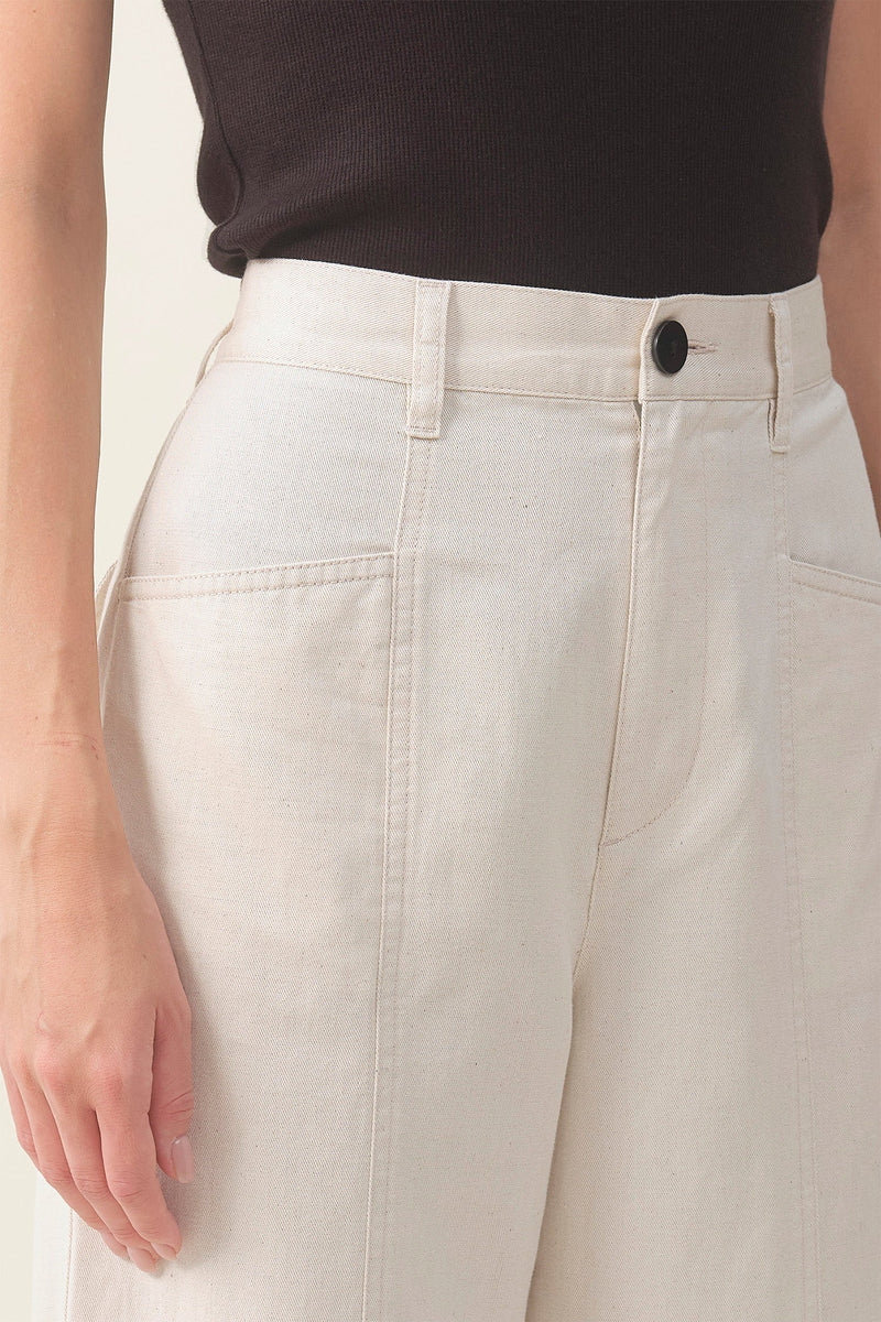 High-waist Linen Wide Pant - Raw