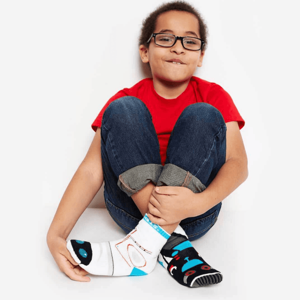 (ALMOST GONE!) SPACE & EARTH ROBOT TODDLER SOCKS