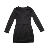 & OTHER STORIES Mini Dress Black Satin Long Sleeve Short Womens UK 6