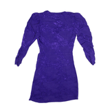 & OTHER STORIES Wrap Dress Purple Floral Viscose Long Sleeve Short Womens UK 6