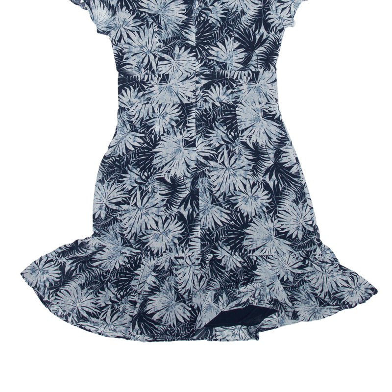 MICHAEL KORS Mini Dress Blue Floral Short Sleeve Short Womens UK 8