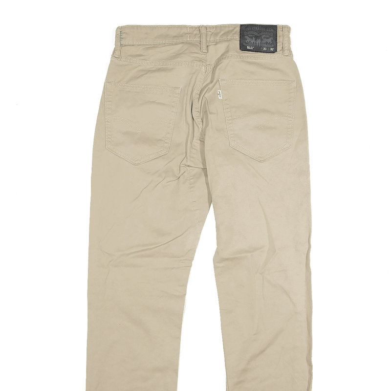 LEVI'S  511 Denim Trousers Beige Slim Straight Mens W28 L30