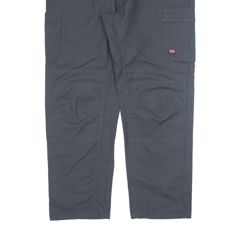 RED KAP Cargo Workwear Trousers Grey Regular Straight Mens W42 L32
