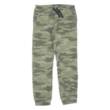 SKATE NATION Camo Boys Trousers Green Slim Tapered W28 L26