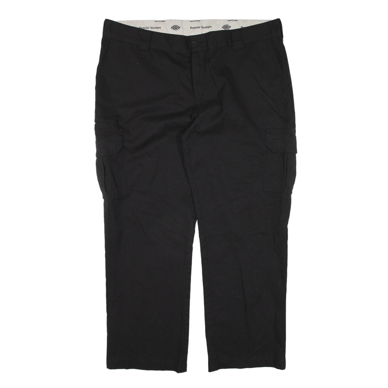 DICKIES Cargo Workwear Trousers Black Regular Straight Mens W42 L30