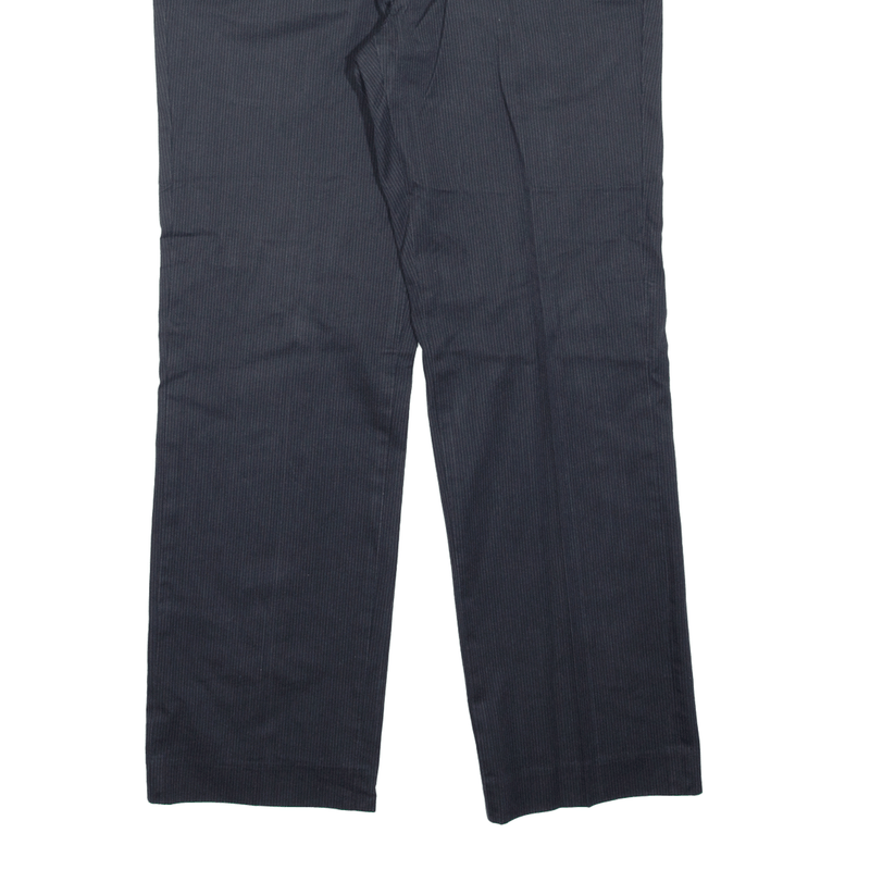 DOCKERS D1 Khaki Pinstripe Mens Trousers Black Regular Straight W33 L30
