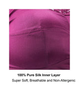 Fuchsia - Silk Back Support Full Coverage Wireless Organic Cotton Bra