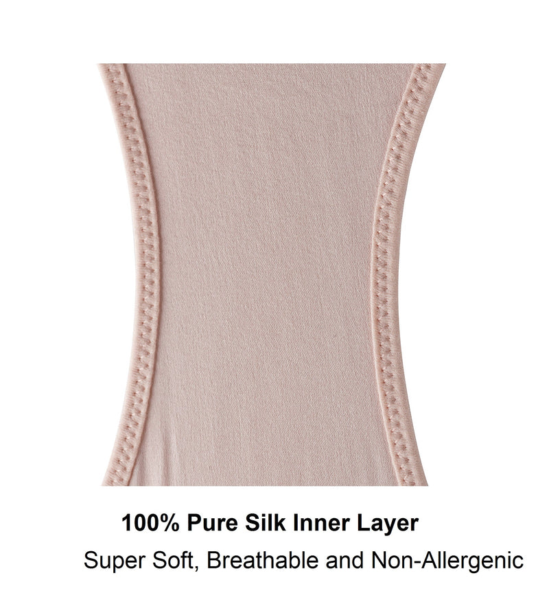 Marrow-High Waisted Silk & Organic Cotton Full Brief in Pink Champagne