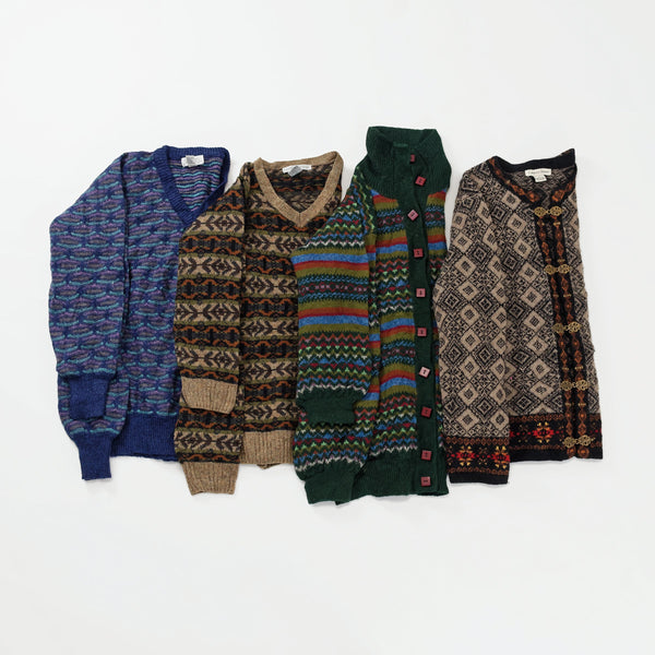 Retro Knit Sweaters: Set of 2