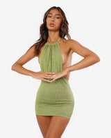 Tulum Backless Mini Dress - Green