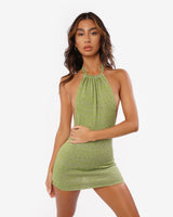 Tulum Backless Mini Dress - Green