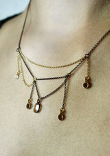 Gemstone Drops Chain Necklace