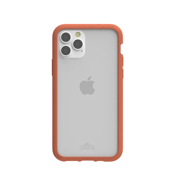 Clear iPhone 11 Pro Case with Terracotta Ridge