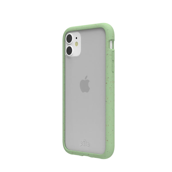 Clear iPhone 11 Case with Sage Green Ridge