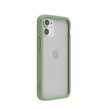 Clear iPhone 12 Mini Case with Sage Green Ridge