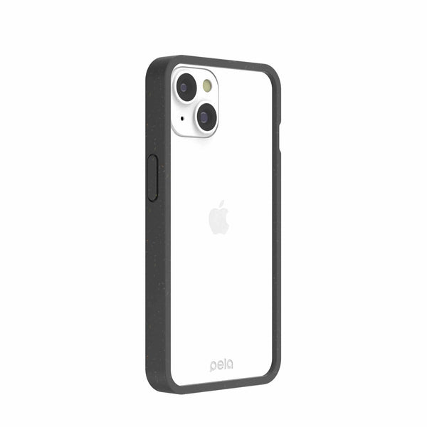 Clear iPhone 14 Case with Black Ridge