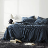 Ink | Linen+ Duvet Cover Made with Organic Bamboo Hemp #Color_ink
