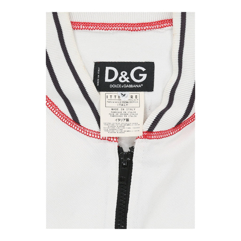 Dolce & Gabbana Zip Up - Medium White Cotton