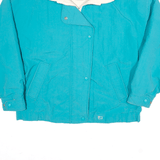 Vintage WOOLRICH Fleece Lined Turquoise Jacket Blue 80s Womens L