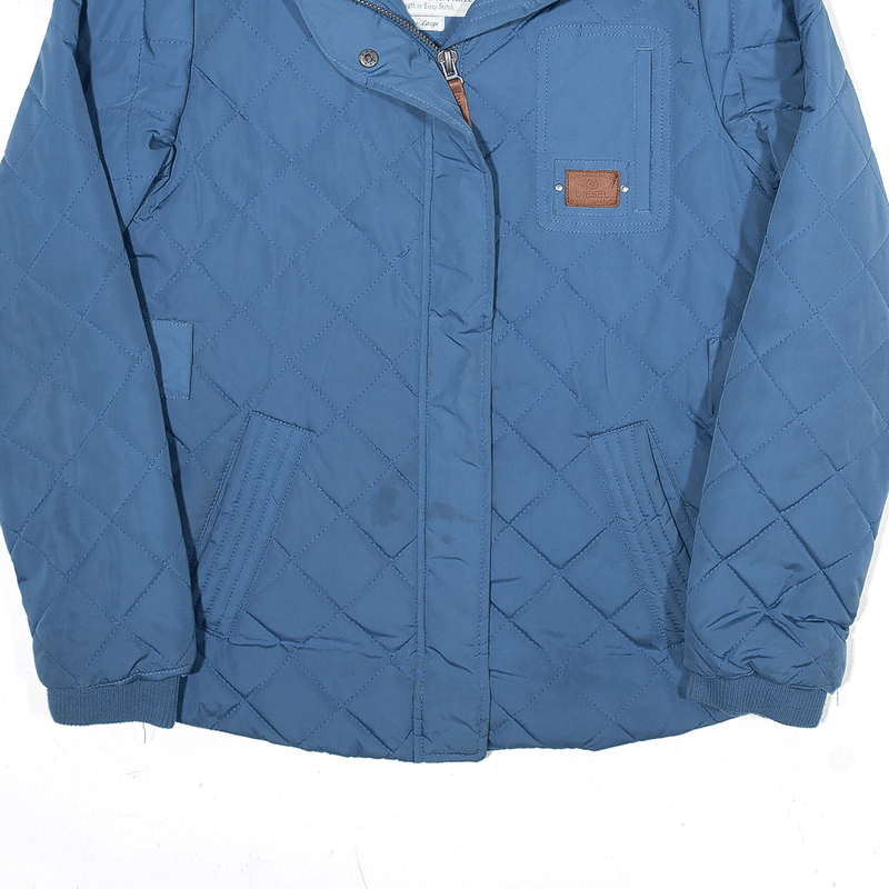 DIESEL Jacket Blue Nylon Quilted Womens L