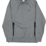 PUMA Hoodie Grey Pullover Mens S