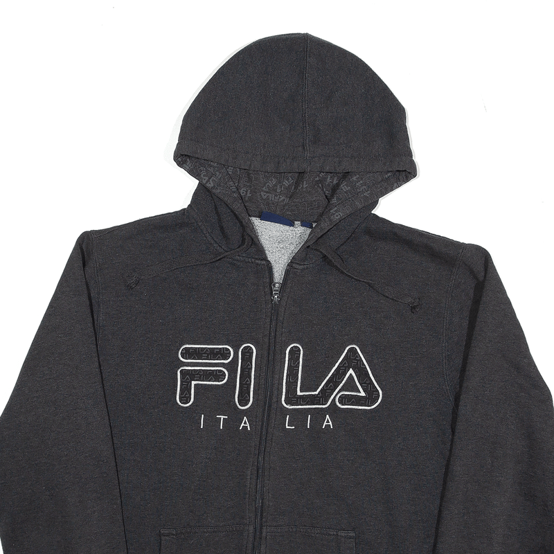 FILA Italia Hoodie Grey Full Zip Mens M