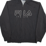 FILA Italia Hoodie Grey Full Zip Mens M