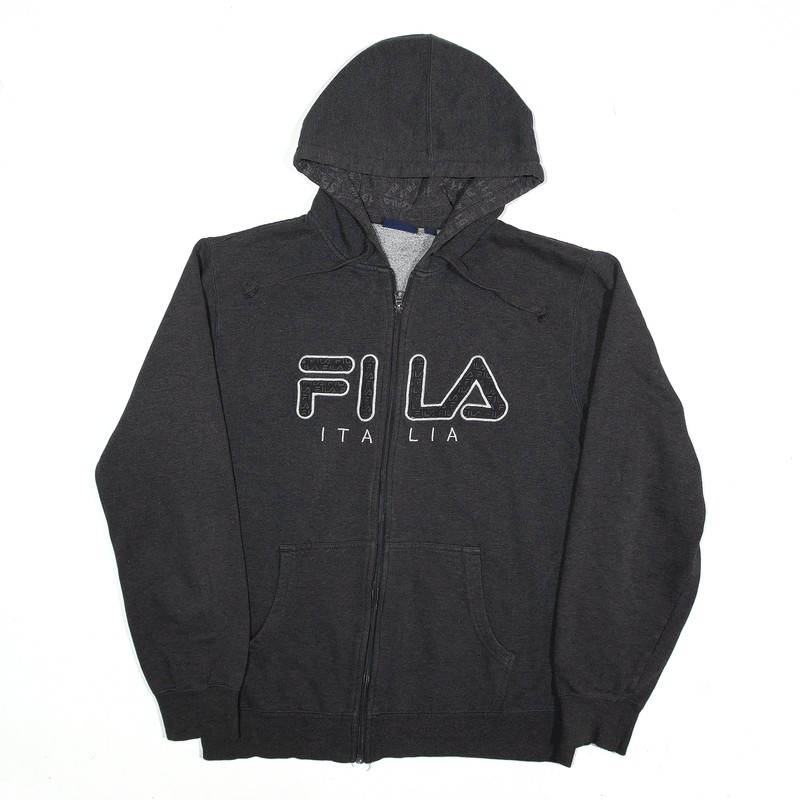 FILA Italia Hoodie Grey Full Zip Mens M