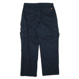 DICKIES Cargo Workwear Trousers Blue Loose Straight Mens W36 L32