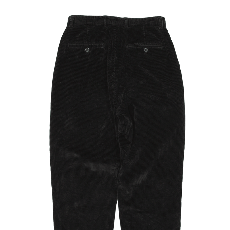 HUNT CLUB Corduroy Trousers Black Regular Tapered Womens W28 L30