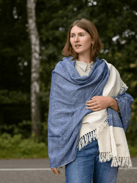 Buy Cotton Scarf Unsaid Blue - Cotton Scarves Online