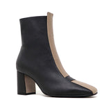 JAYNE black/taupe vegan apple leather boots