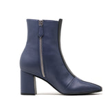 JAYNE navy/black vegan apple leather boots