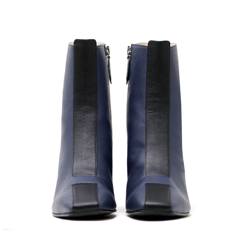 JAYNE navy/black vegan apple leather boots