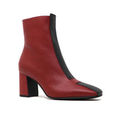 JAYNE scarlet/black vegan apple leather boots