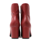 JAYNE scarlet/black vegan apple leather boots