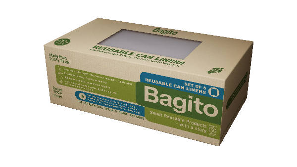 Bagito Reusable Can Liners Set of 5