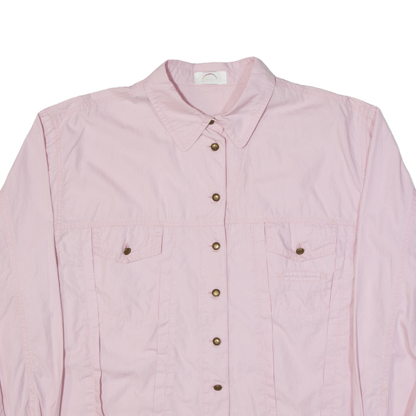 BOGNER Plain Shirt Pink 90s Long Sleeve Mens XL