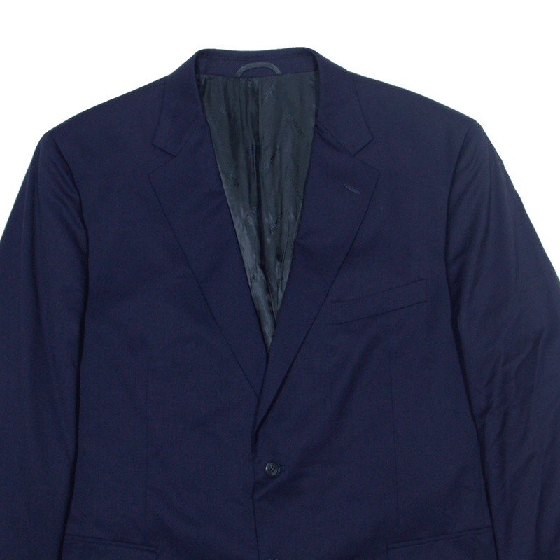 BALMAIN Super 120's Blazer Jacket Blue Wool Mens L