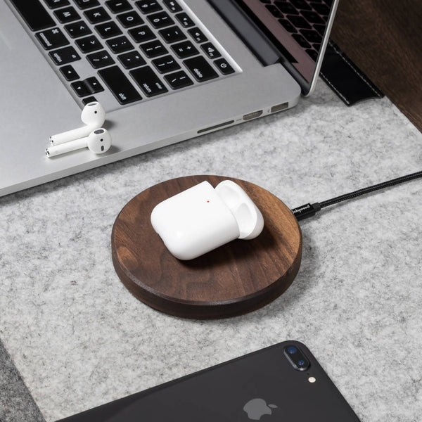 Slim Wireless Charging Pad by Oakywood, Minimalist wooden wireless charger