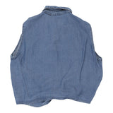 Vintage Unbranded Short Sleeve Shirt - Medium Blue Cotton