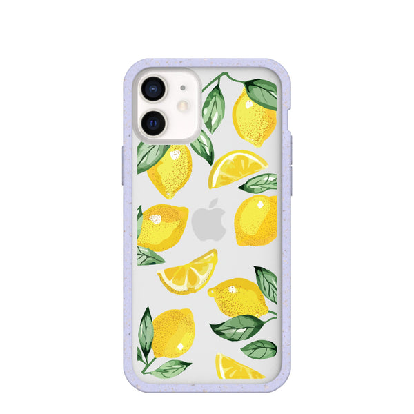Clear Lemon Fizz iPhone 12 Mini Case With Lavender Ridge