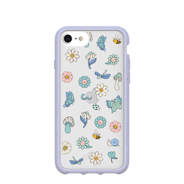 Clear Little Friends iPhone 6/6s/7/8/SE Case With Lavender Ridge