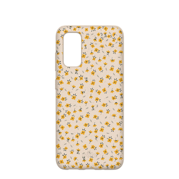 Seashell Little Yellow Flowers Samsung Galaxy S20 Case