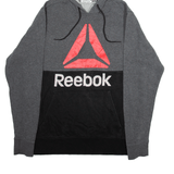 REEBOK Hoodie Grey Pullover Mens M