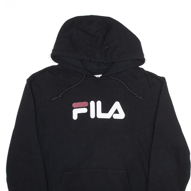 FILA Sports Black Pullover Hoodie Mens S